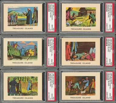 1960 Buymore "Treasure Island" PSA-Graded Collection (27 Different) Including Many PSA GEM MT 10 Examples!